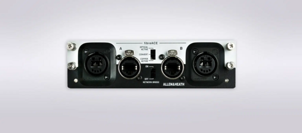 FIBERACE AUDIO NETWORKING CARD, 96KHZ, 128X128, DUAL REDUNDANCY, OPTICALCON CONNECTORS (DLIVE)